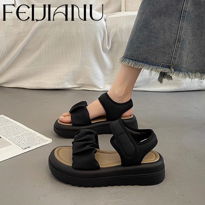 FEIJIANU dép nữ giày sandal nữ dép đế cao đi biển Thoải Mái Xinh Xắn 28Z230712019