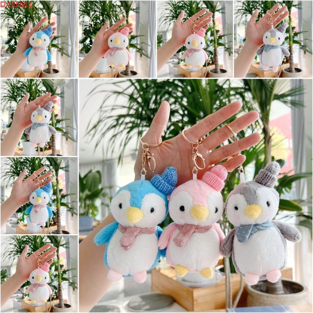 DARNELL Chim Cánh Cụt Nhồi Bông Mềm Mại Trang Trí Móc Khóa