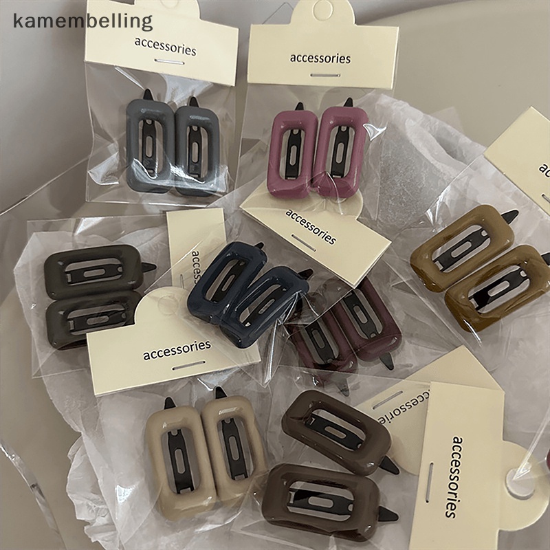 Set 2 Kẹp Tóc Màu Kẹo Ngọt Phong Cách Hàn Quốc Dễ Thương Cho Nữ