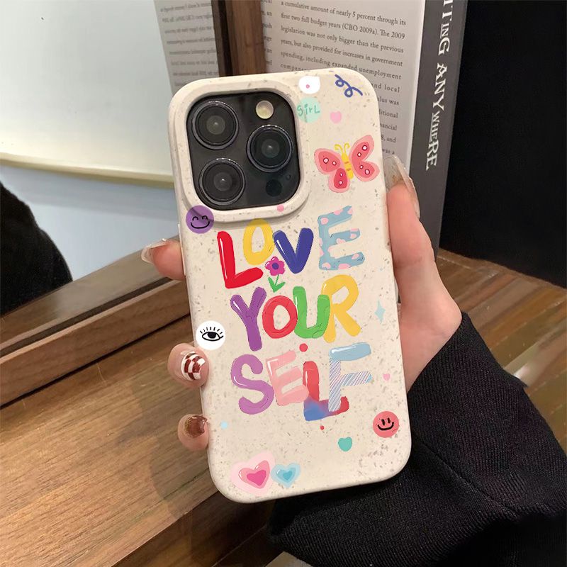 Ốp Điện Thoại Dẻo Họa Tiết Bươm Bướm &amp; Chữ Tiếng Anh Đơn Giản Chống Sốc Cho Iphone12 1314pro 11plus8max 7iPhone12