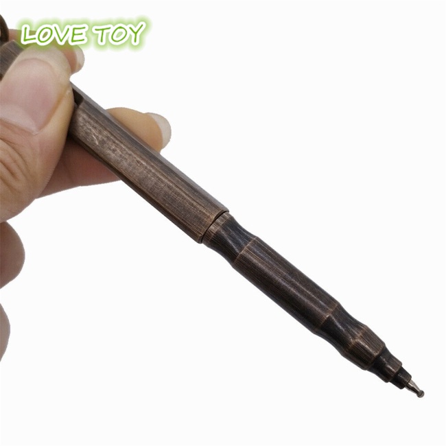 Nkodok Bút Ký Tên Bỏ Túi Bằng Đồng Thau Trơn Hình Vuông Phong Cách Retro