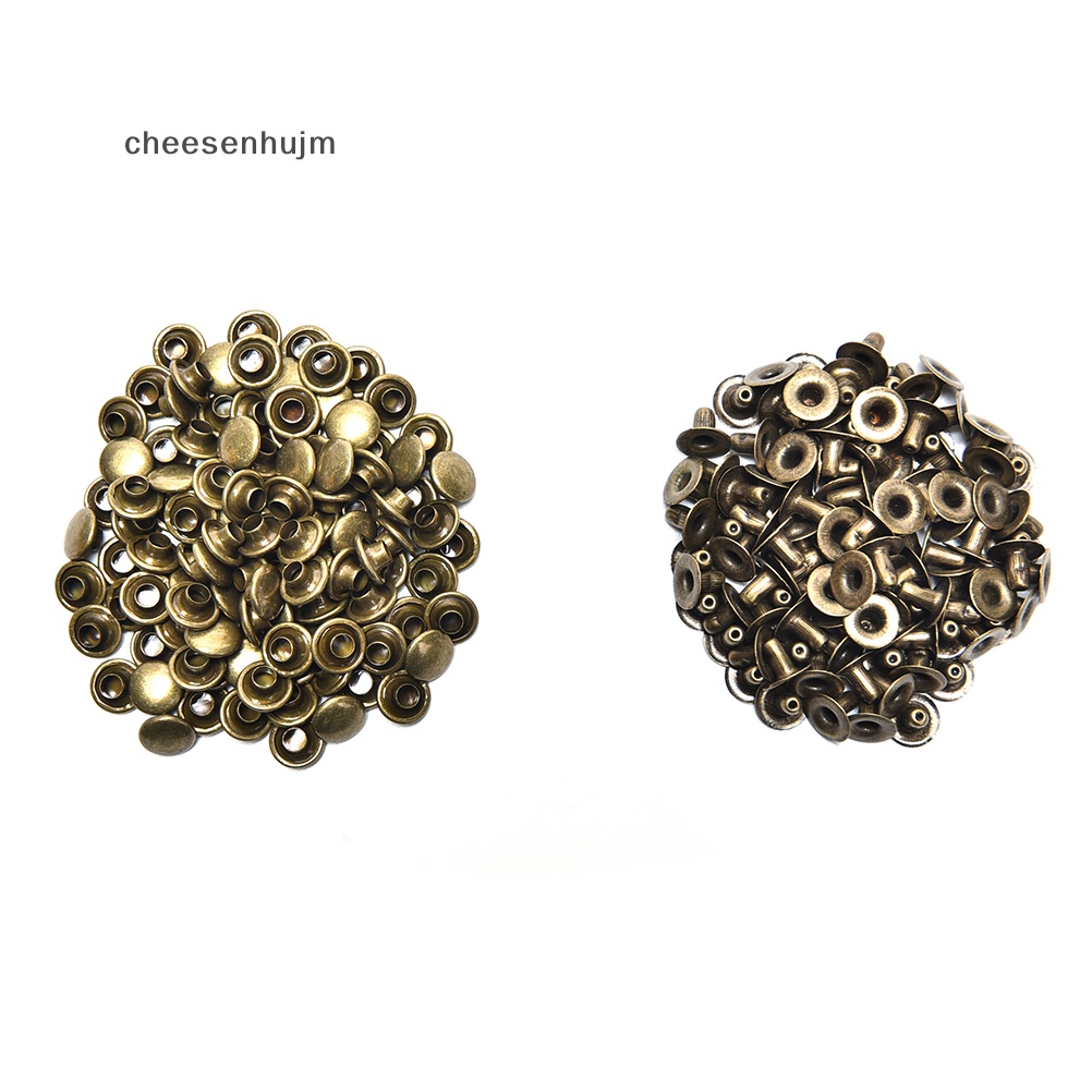 Set 100 Đinh Tán Bằng Đồng Thau 3 Kích Cỡ Chuyên Dụng Làm Thắt Lưng Da DIY