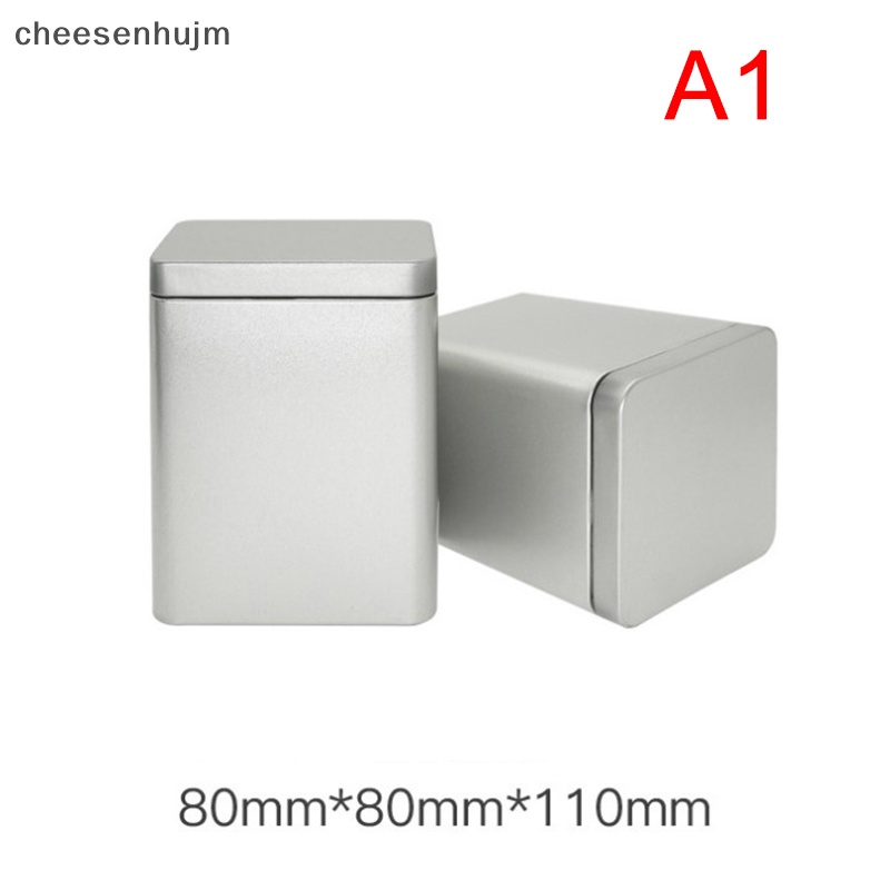 1 Hộp Thiếc Đựng Trà Hình Vuông Cỡ Nhỏ Tiện Dụng