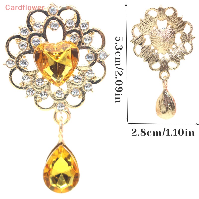 Phụ Kiện Cài Áo Hình Giọt Nước Đính Đá Pha Lê Hình Trái Tim DIY Mới