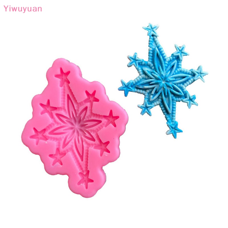 Khuôn Silicon Làm Mặt Trang Sức Hình Bông Tuyết Giáng Sinh Mới