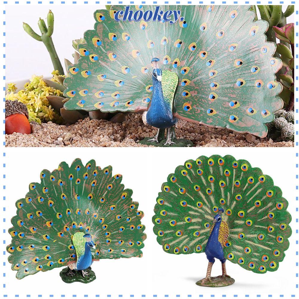 Mô Hình Chim Công Sống Động Như Thật Trang Trí Tiểu Cảnh