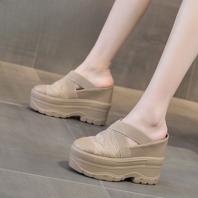 Dép Cao Gót 12cm Đế Dày 10cm Phong Cách Mới Thời Trang Mùa Hè Cho Nữ