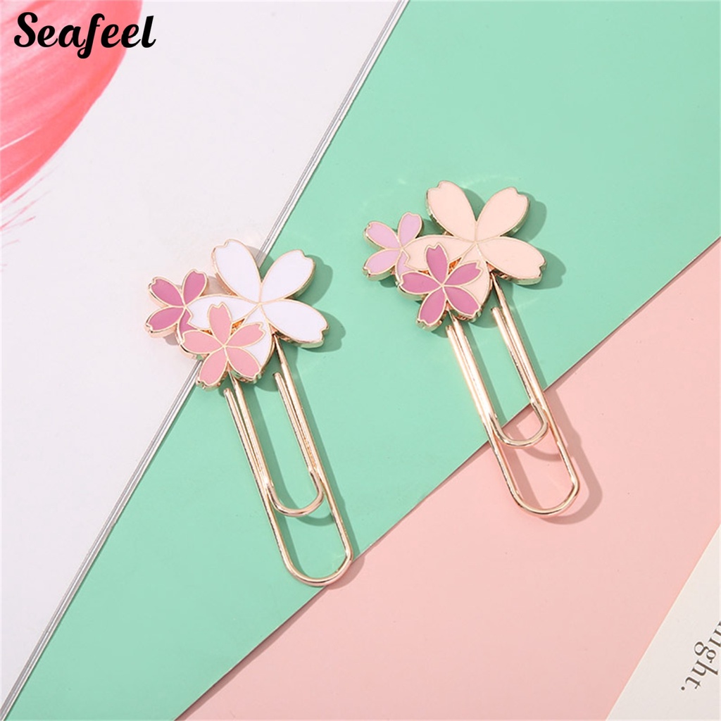 Kẹp Giấy Đánh Dấu Trang Sách Bằng Hợp Kim Kẽm Nhiều Màu Sắc Chống Phai Dễ Thương Dành Cho