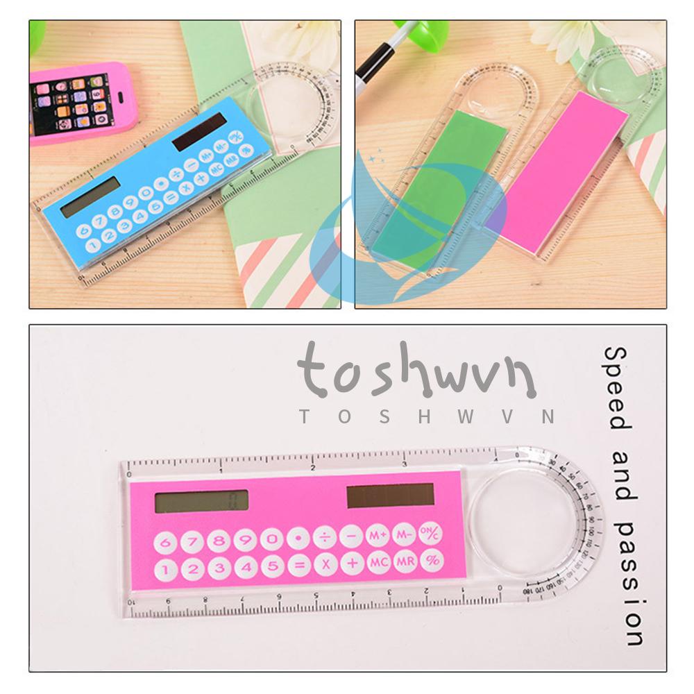 1 Thước Kẻ Mini 10cm Sử Dụng Năng Lượng Mặt Trời Siêu Mỏng Màu Sắc Ngẫu Nhiên