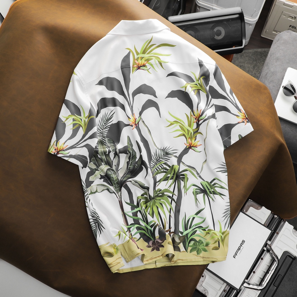 Áo Sơ Mi Nam Tay Ngắn Chất Liệu Chun Chéo Thoáng Mịn Ozon FAPAS