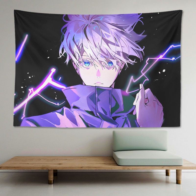 Thảm Treo Tường Trang Trí 100 * 70CM Hình Jujutsu Kaisen Satoru Gojo Manga