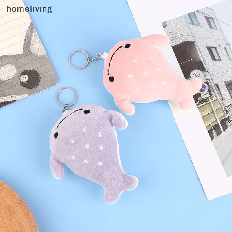 Set 2 Móc Khóa Hình Cá Mập Nhồi Bông Dễ Thương