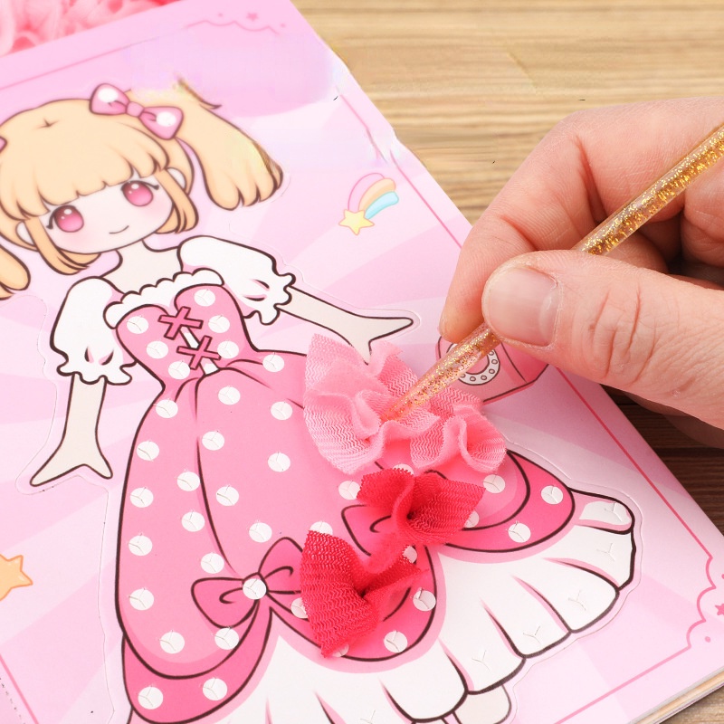 Bộ 22 Miếng Dán Trang Trí Sách Hình Công Chúa Dễ Thương Cho Bé Gái