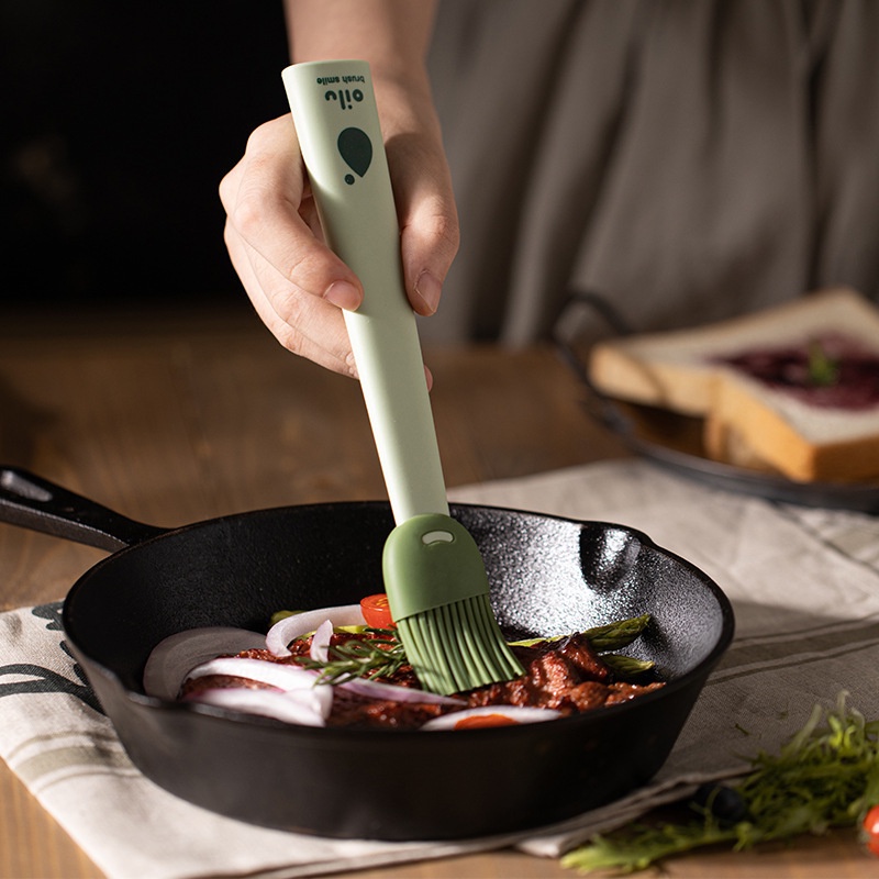 Cọ quét dầu ăn silicon chịu nhiệt cao màu Pastel 22cm