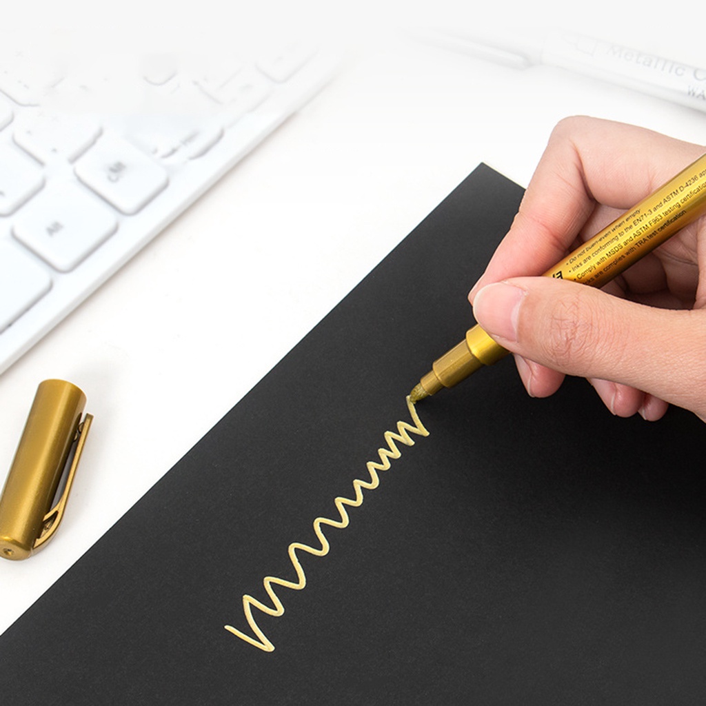 Bộ 2 Cây Bút Lông Viết Trơn Tru Bằng Nhựa Chống Nước Dùng Trang Trí Sổ Tay DIY