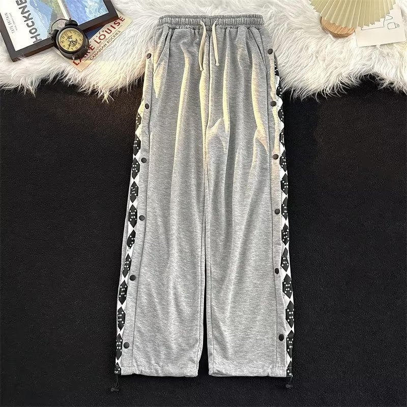 Quần Thể Thao Dây Rút Dáng Rộng In Họa Tiết Phong Cách Hong Kong Thời Trang Mùa Hè Cho Nam