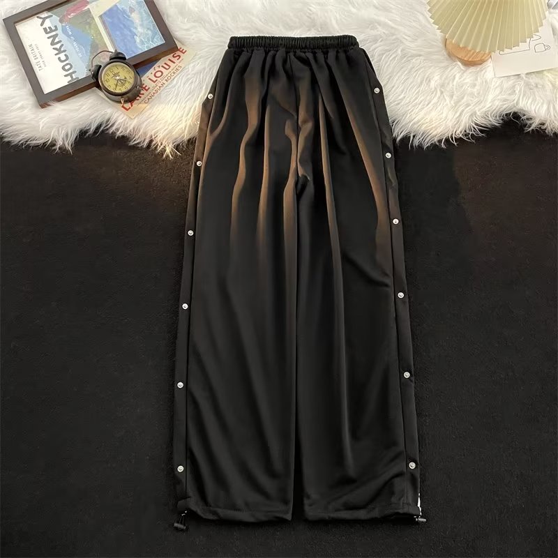 Quần Thể Thao Dây Rút Dáng Rộng In Họa Tiết Phong Cách Hong Kong Thời Trang Mùa Hè Cho Nam