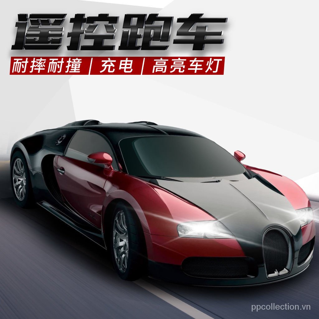 Bộ Xe Đua Bugatti Điều Khiển Từ Xa Sạc Pin Vui Nhộn Cho Bé Trai