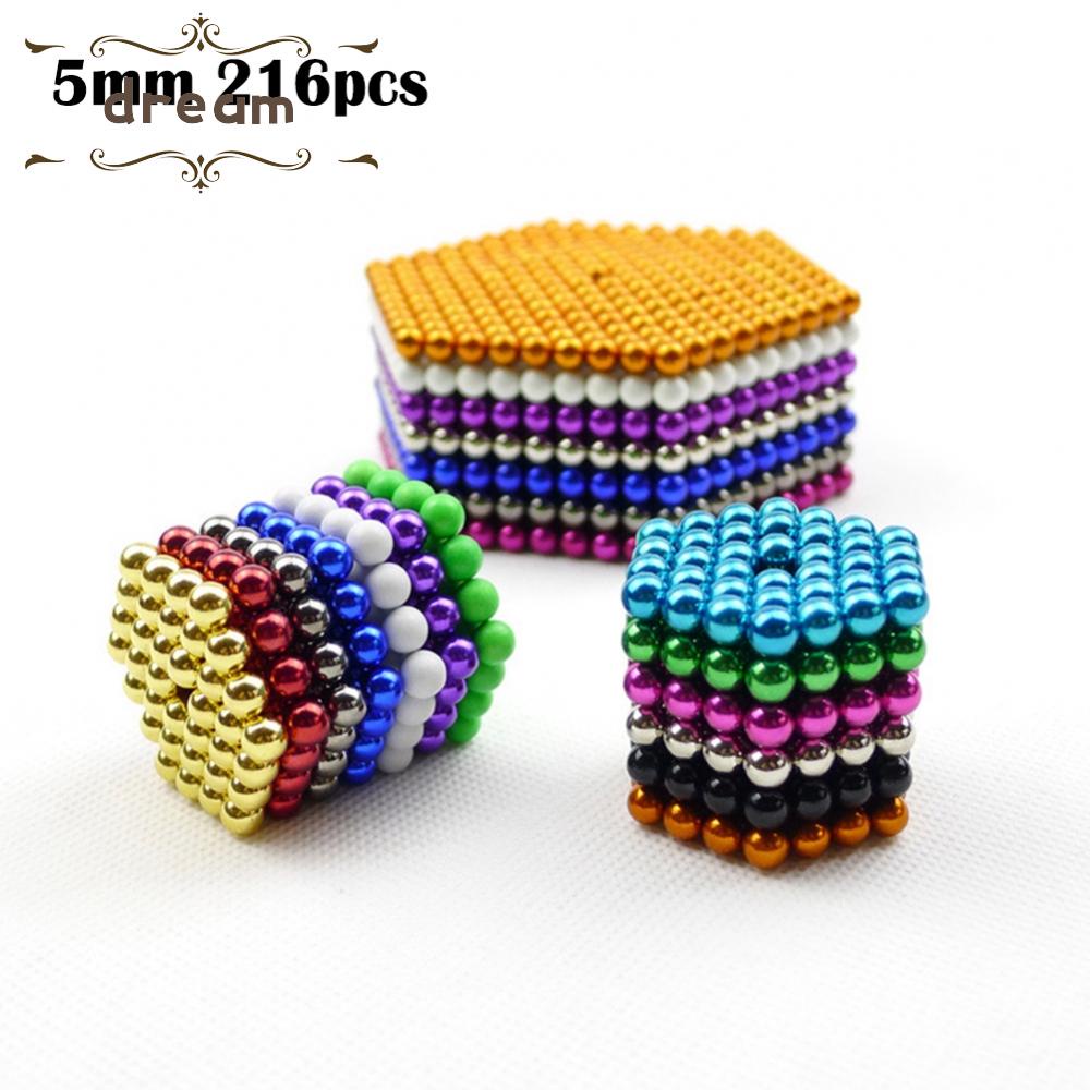 【DREAMLIFE】216pcs Decompression For Magnet Puzzle Toys 5mm Ball Bat Birthday Present