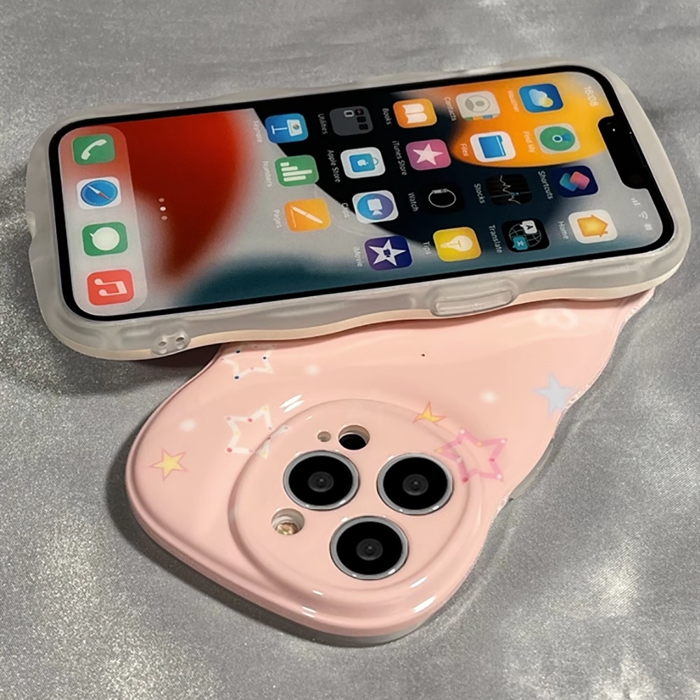 Ốp Điện Thoại TPU Dẻo Họa Tiết Ngôi Sao Nhiều Màu Thời Trang Chống Bụi Bẩn Kèm Giá Đỡ Cho IPhone 11 12 13 14 Pro Max