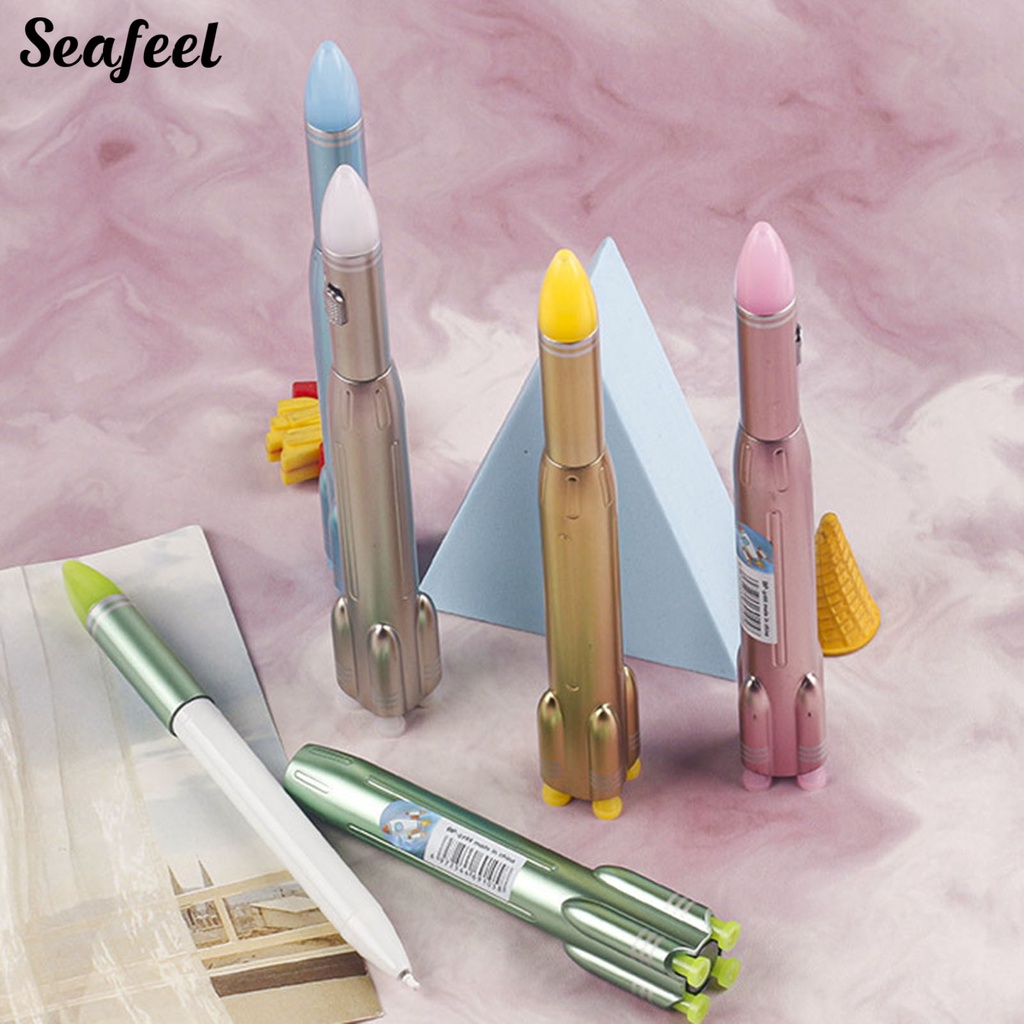 Bút Bi Hình Tên Lửa Có Đèn LED Dành Cho Học Sinh