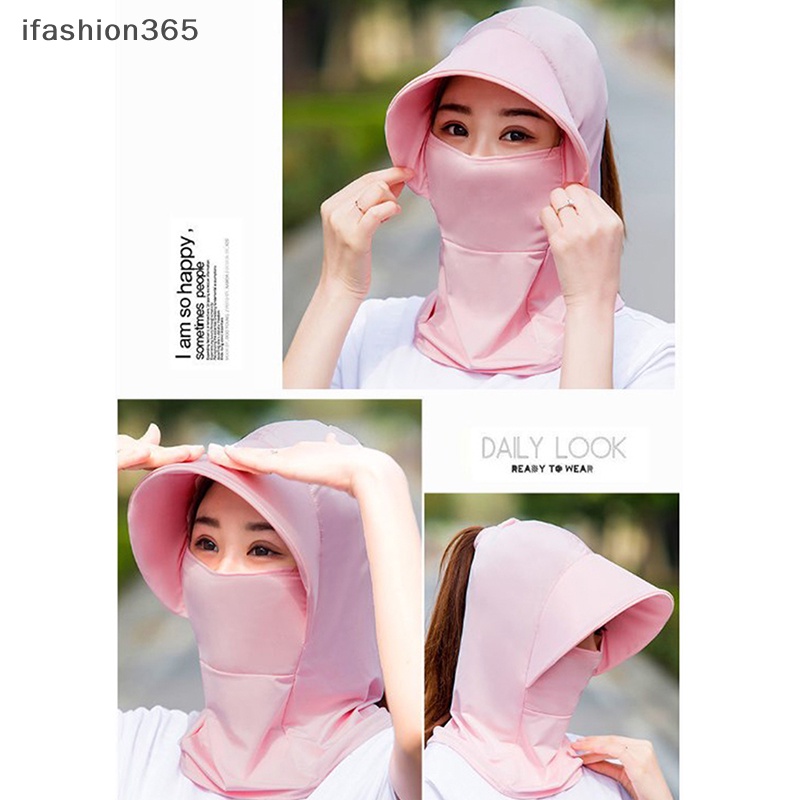 Mũ Chống Nắng Vành Rộng Bằng Lụa Lạnh Thoáng Khí Chống Tia UV Thời Trang Mùa Hè Cho Nữ ifashion365