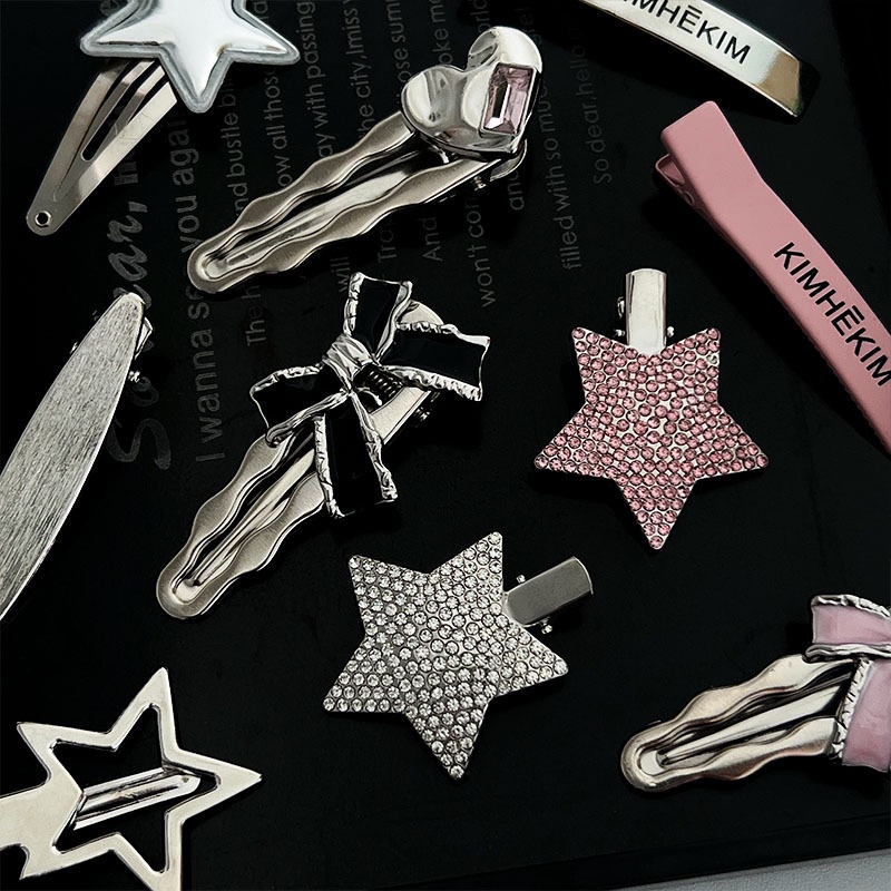 Kẹp Tóc Nữ Hình Ngôi Sao Lấp Lánh Phong Cách Hàn Quốc Mới