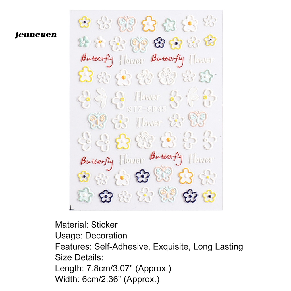 Miếng Dán Trang Trí Móng Tay Họa Tiết Chữ Tiếng Anh 5D Nhiều Kiểu Độc Đáo Thời Trang