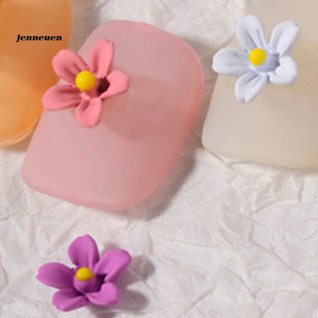 Bộ 5 Phụ Kiện Trang Trí Móng Tay Hình Hoa 3D Bằng Hợp Kim Dành Cho Nữ