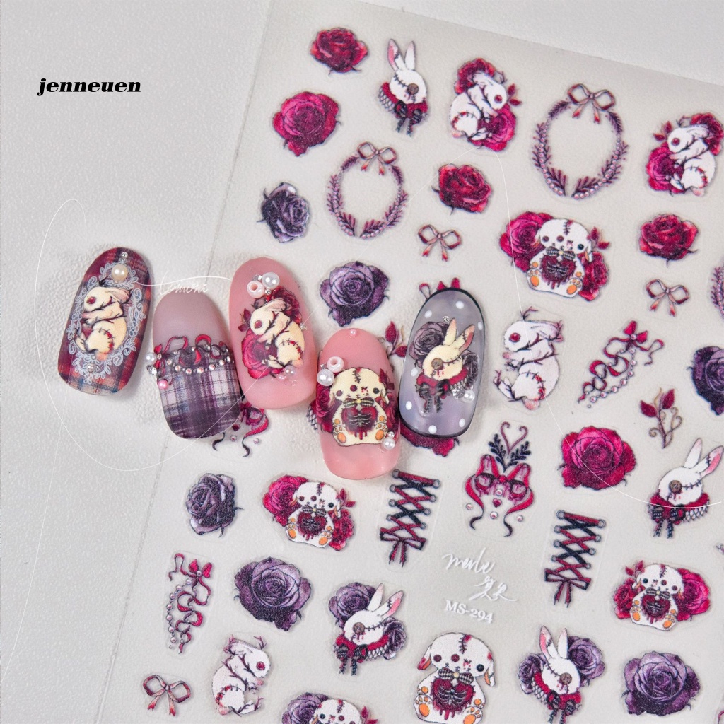 Miếng Dán Trang Trí Móng Tay Họa Tiết Hoạt Hình Siêu Dính