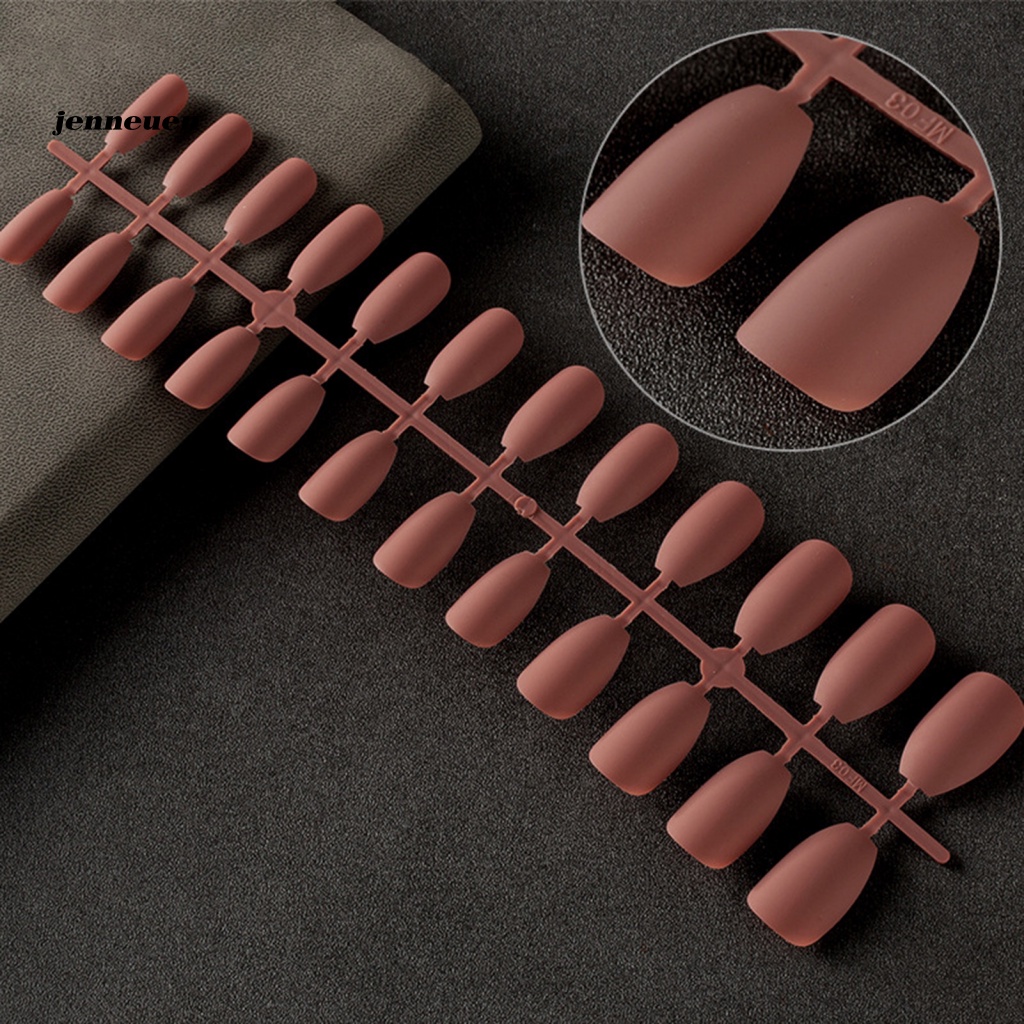 Bộ 24 Móng Tay Giả Ngắn Che Phủ Toàn Diện Màu Sắc Sống Động