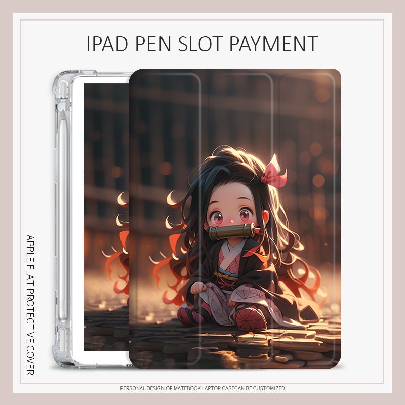 Bao Da Máy Tính Bảng Hình Demon Slayer Cho iPad mini1 / 2 / 3 / 4 / 5 / 6 air4 / 5 iPad 10.2 gen7 / 8 / 9 2022 pro11 gen10 iPad gen5 / 6