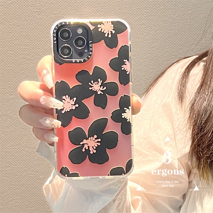 Ốp Điện Thoại Silicon Mềm Chống Sốc Họa Tiết Hoa Màu Laser Cho iPhone 14 13 12 11 Pro Max SE2020 X Xr Xs Max 8 7 Plus