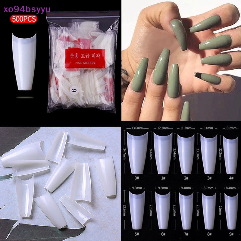 Set 500 Móng Tay Giả Hình Chữ T Bằng Acrylic xo94bsyyu