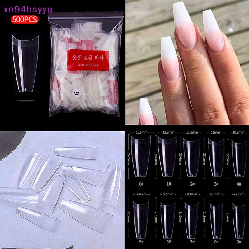 Set 500 Móng Tay Giả Hình Chữ T Bằng Acrylic xo94bsyyu