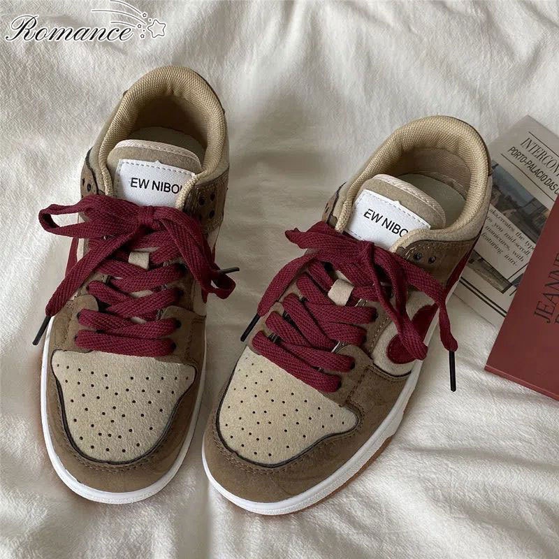 GUDETU❤Giày Thể Thao Phối Màu Sắc retro Thời Trang Cho Nữ