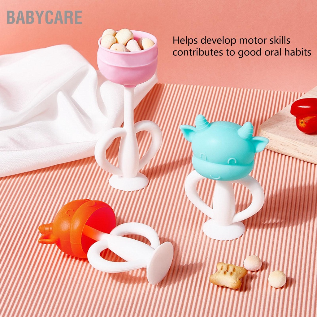 Babycare Miếng Dán Cho Bé Bằng Silicon Hoạt Hình Con Bò Không Chứa BPA Ngăn Ngừa Ăn Tay Đồ Chơi Đang Mọc Răng Núm Vú Giả 0‑6 Tháng