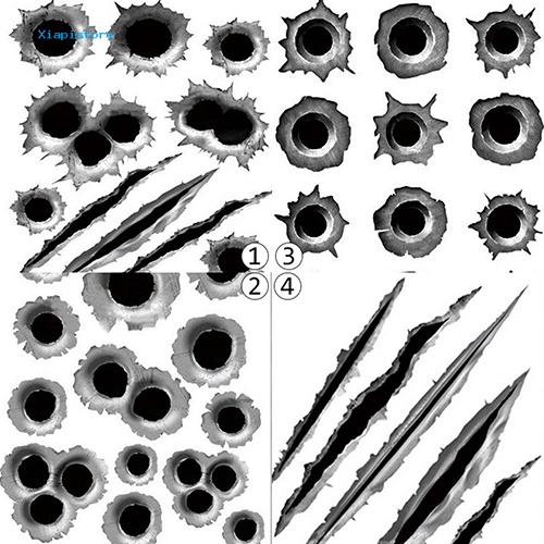 Sticker 3D Hình Lỗ Chụp Xe Hơi / Mũ Bảo Hiểm Vui Nhộn Chống Thấm Nước