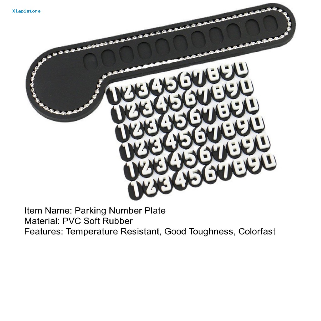 1 Bộ Thẻ Đậu Xe Tạm Thời Hình Nốt Nhạc Đính Đá Trang Trí Xe Hơi