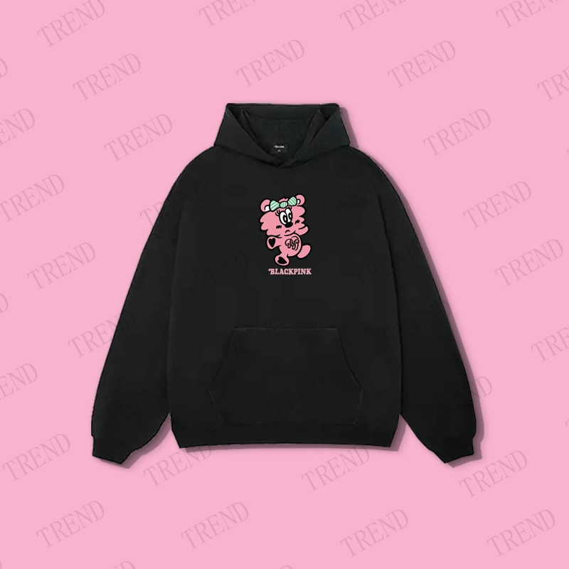 Áo HOODIE Dáng Rộng In Hình KPOP BLACKPINK x Vedy Lisa Màu Hồng Thời Trang Đường Phố Giản Dị Dành Cho Bạn Nữ