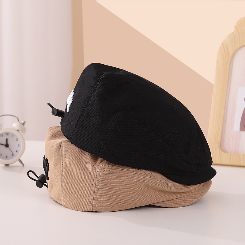 Mũ Beret Che Nắng Ngoài Trời Thêu Chữ BOSTON Cổ Điển Cho Bé