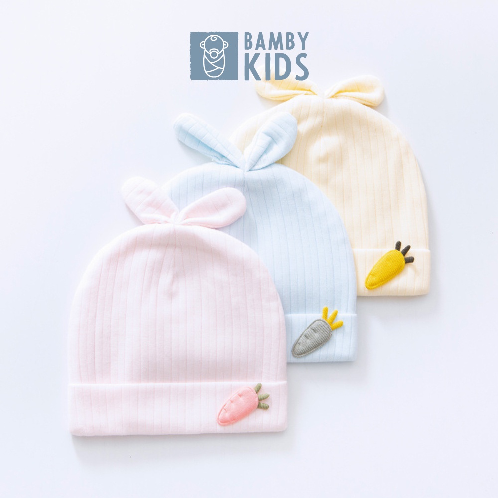 Mũ sơ sinh cotton cao cấp hình carot dễ thuơng
