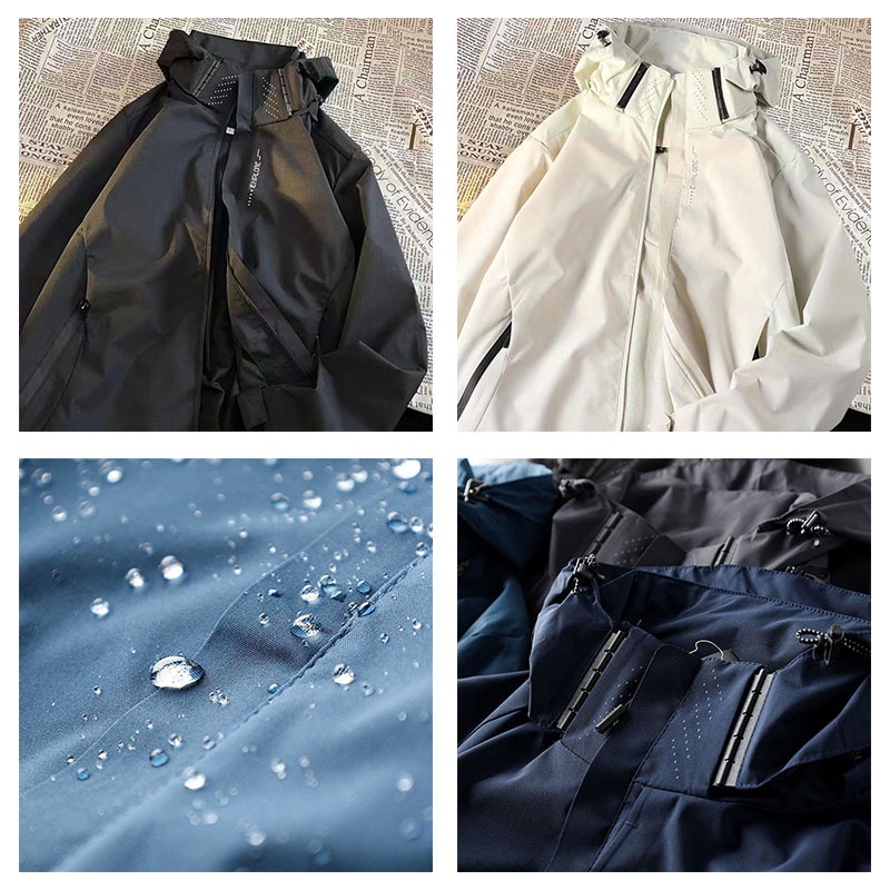 Áo khoác nam EERSHENSHI đơn sắc đơn giản chống gió chống nước vải chất lượng cao