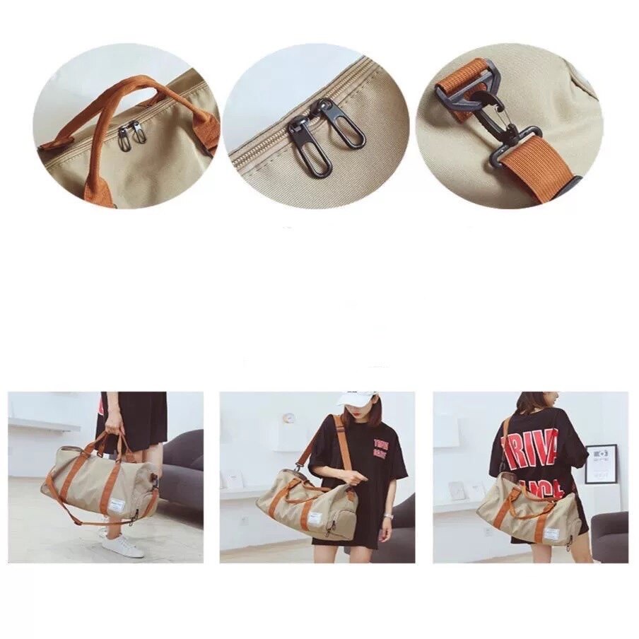 SUPERCUTE Túi Xách Du Lịch Màu Trơn Sức Chứa Lớn Thời Trang