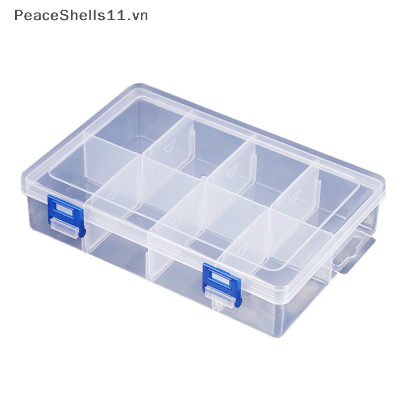 Hộp Nhựa Trong Suốt 8 Ngăn Đựng Ốc Vít 20 * 13.5 * 4.5cm