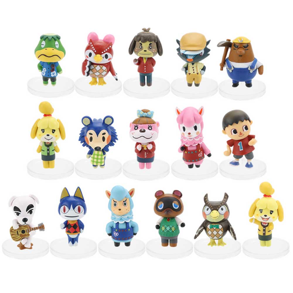 16pcs/ set Animal Crossing Action Figure Toys Animal Model Doll Kids Birthday Gift Decorate