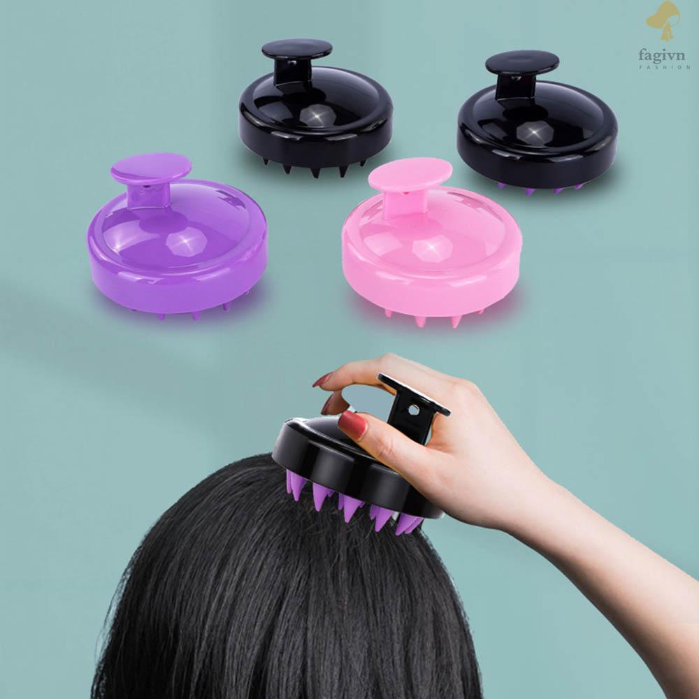 Bàn Chải Massage Da Đầu Bằng Silicone Mềm Mại Tiện Dụng