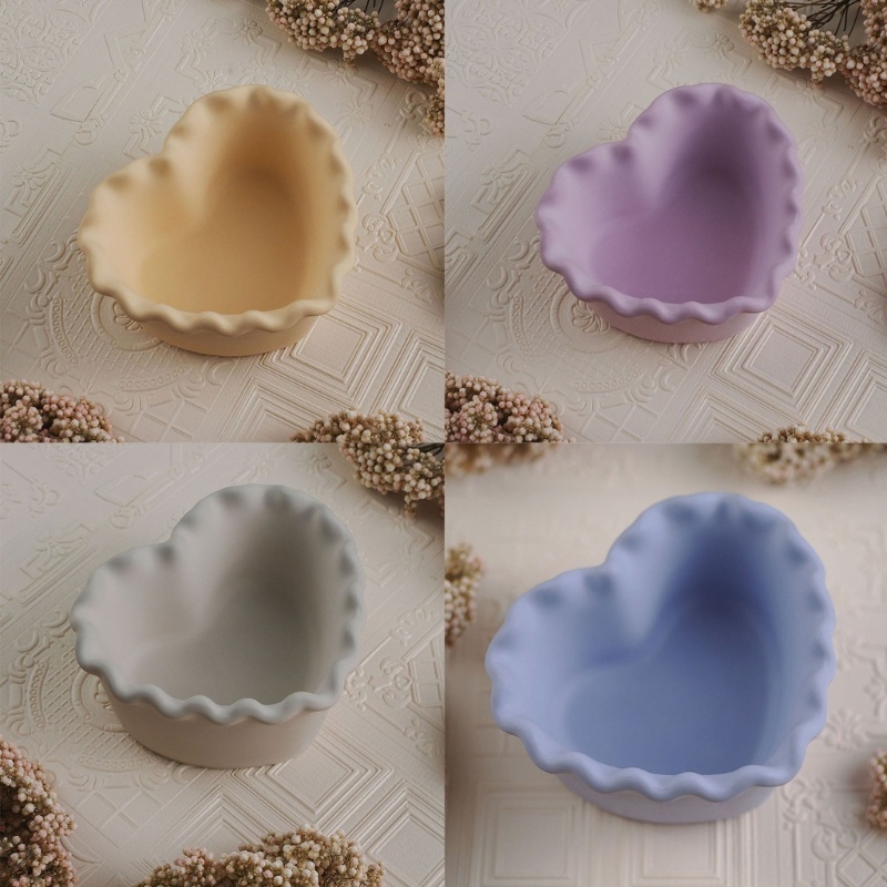 Khuôn Silicone Làm Chậu Hoa / Nến Hình Trái Tim DIY