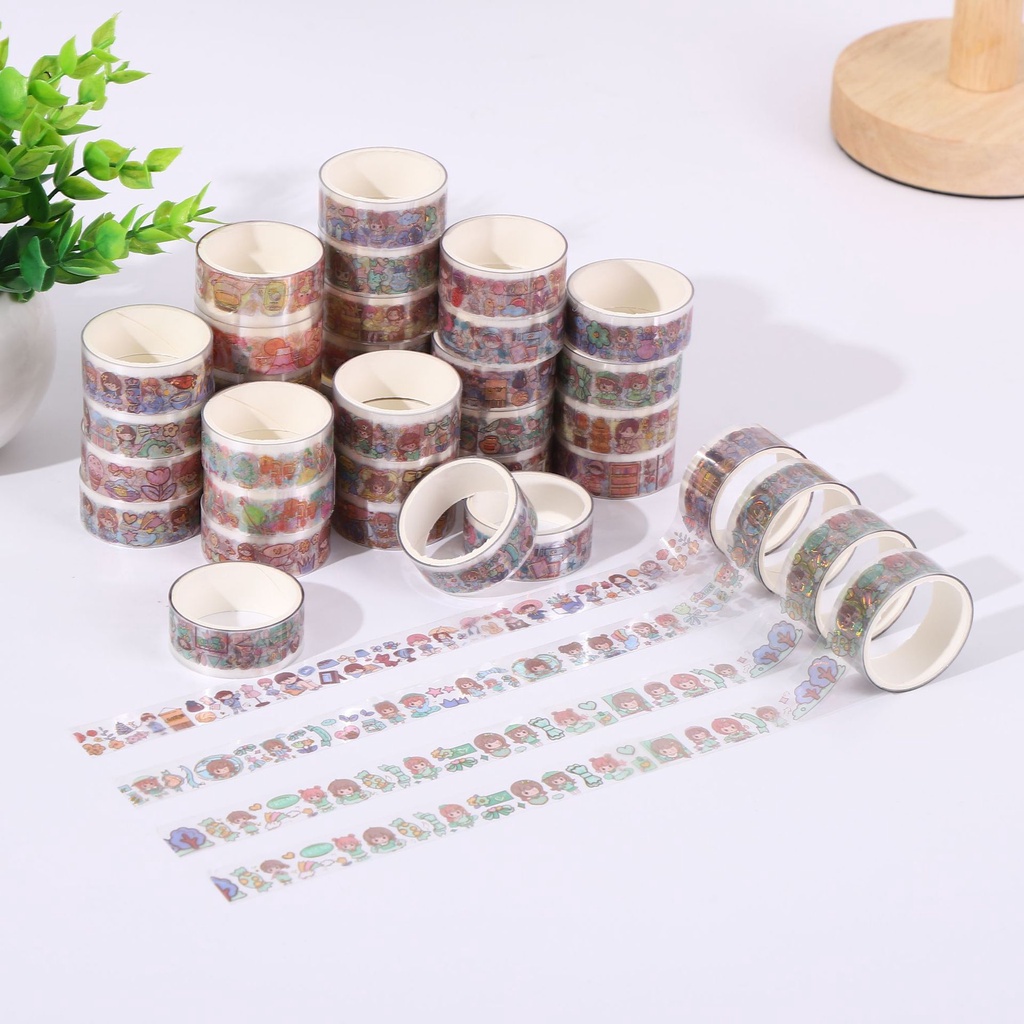 Miếng Dán pet Trong Suốt Họa Tiết Hoạt Hình Dễ Thương diy TZ049