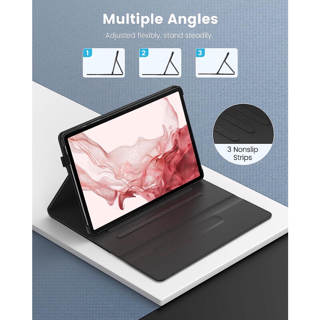 Bao Da Máy Tính Bảng Có Ngăn Đựng Bút Tự Động Cho Samsung Galaxy Tab S9 + 12.4-Inch 2023